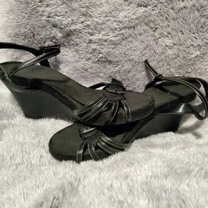 Black strappy heels